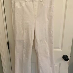 Spanx White Denim Crop Jeans